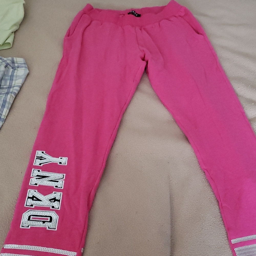 NEW Pink DKNY girls sweat pants